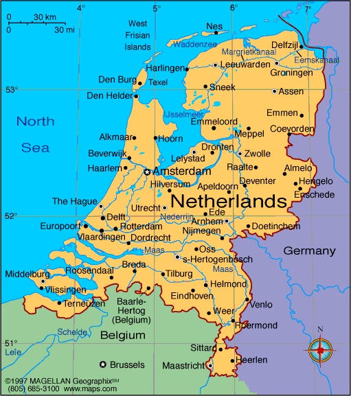 MAP OF THE NETHERLANDS